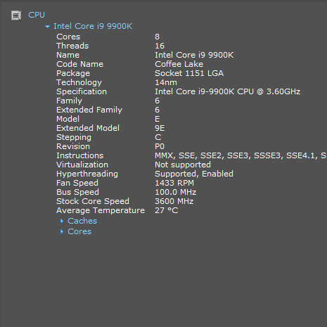 Intel Core i9-9900K 3.60GHz 8 Core SRELS 16 Thread LGA 1151