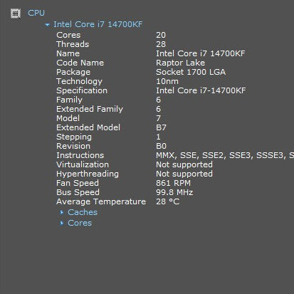 Intel Core i7-14700KF 3.40GHz 20 Core SRN3Y 28 Thread LGA 1700