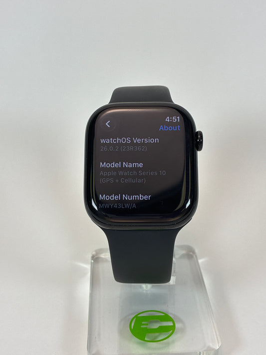 Apple Watch Series 10 46MM Jet Black Aluminum - Factory Unlocked