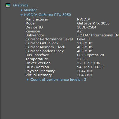 Zotac GeForce RTX 3050 SOLO 6GB GDDR6 Graphics Card 288-3N641-800Z6
