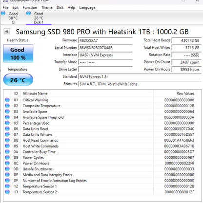 Samsung 2280mm 980 Pro 1TB M.2 NVMe Gen 4.0 x 4 SSD MZ-V8P1T0