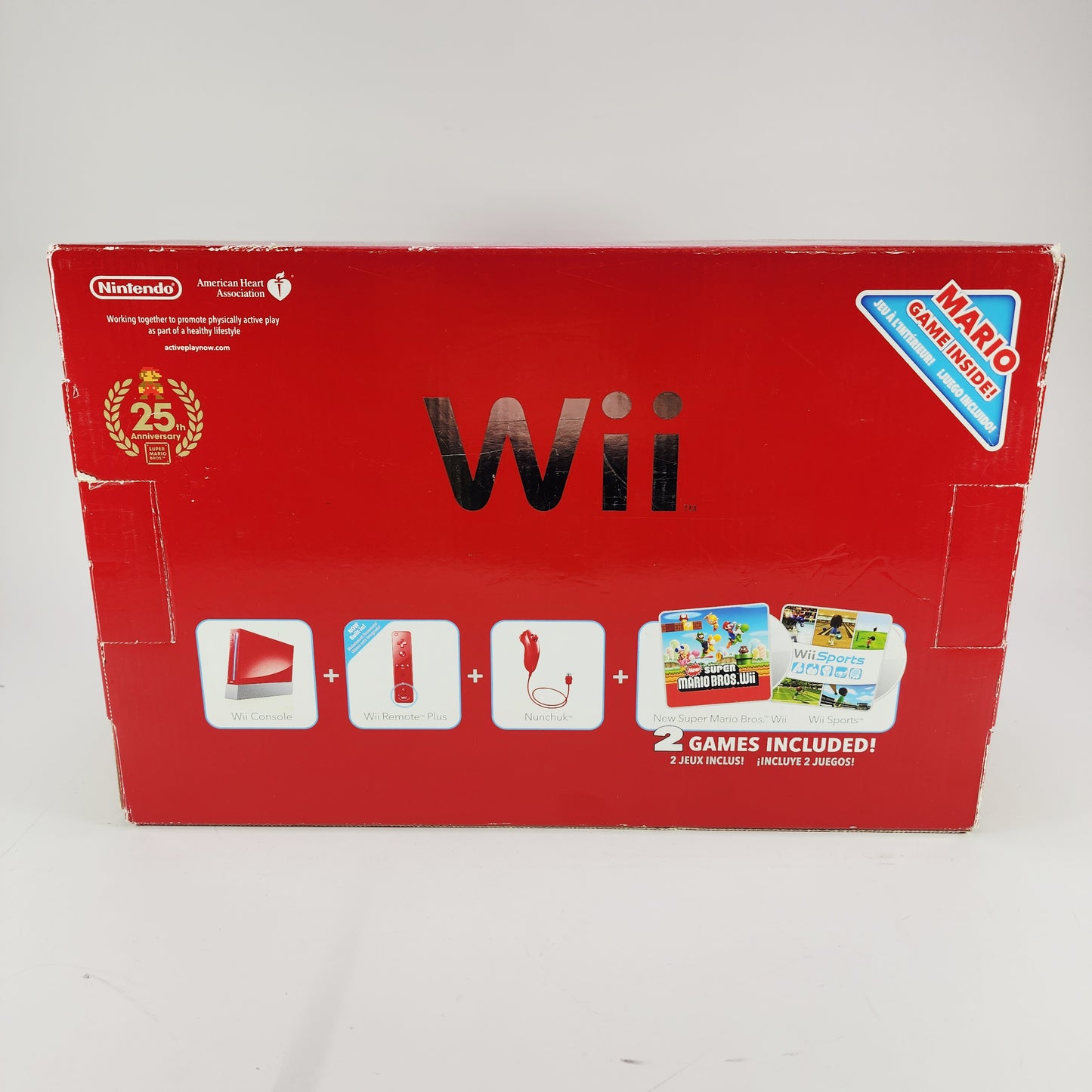 Nintendo Wii Console Gaming System RVL-001 Red 25th Anniversary Edition