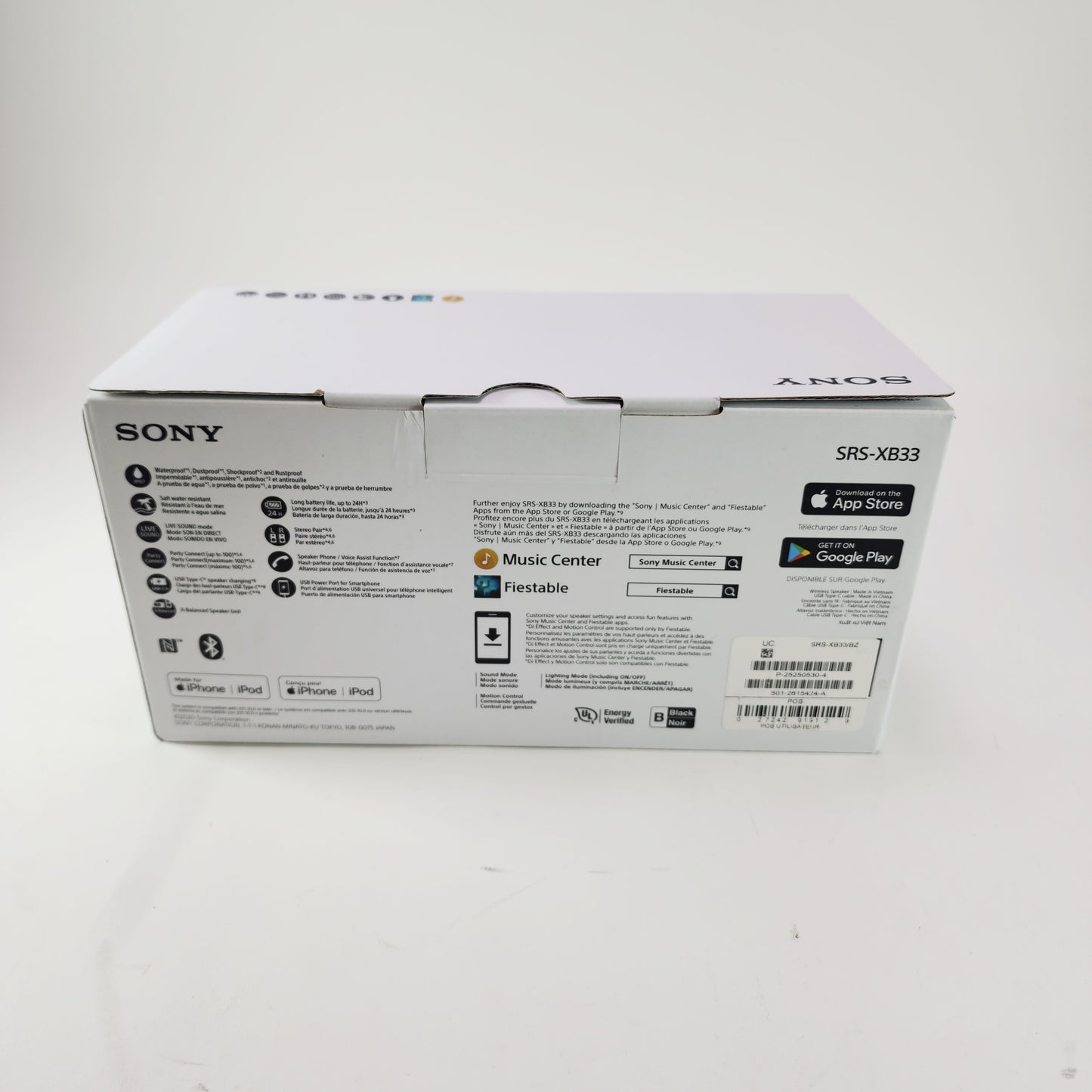Sony SRS-XB33 Bluetooth Speaker Black